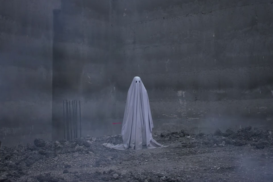 Screencap from the film, A Ghost Story produced by A24
